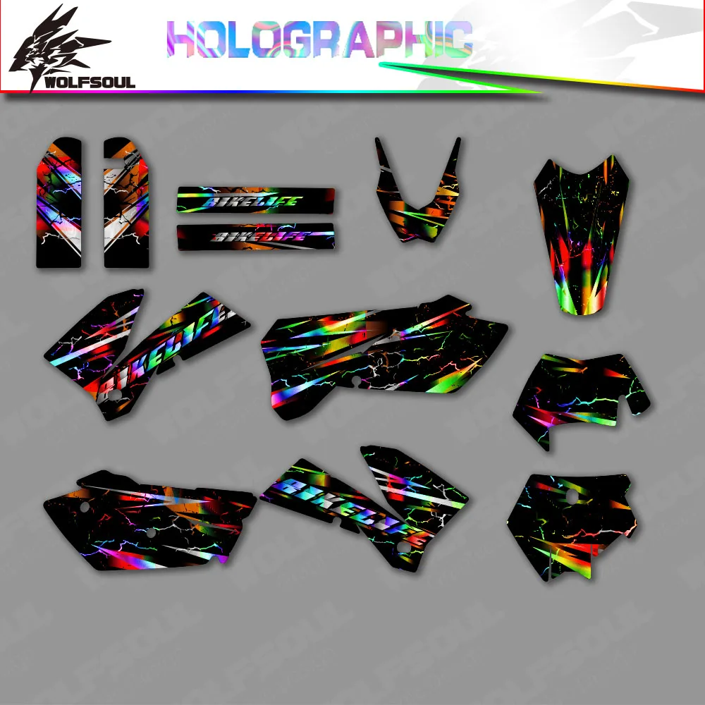 Motocross Holographic Decal Graphics Sticker for KTM 525 450 400 300 250 200 125 sx sxf mxc xc xcf xcw exc excr 2005-2007 Custom