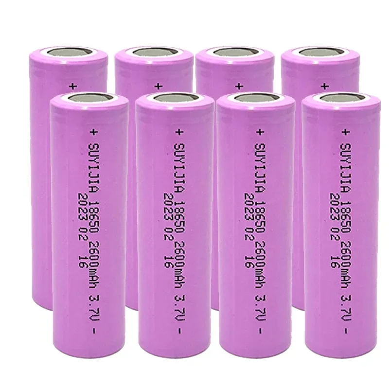 18650 3.7V 2600mAh Full Capacity Brand Rechargeable Li-ion Battery for Flashlight Headlight Walkie-talkie with 4.2V1A Charger