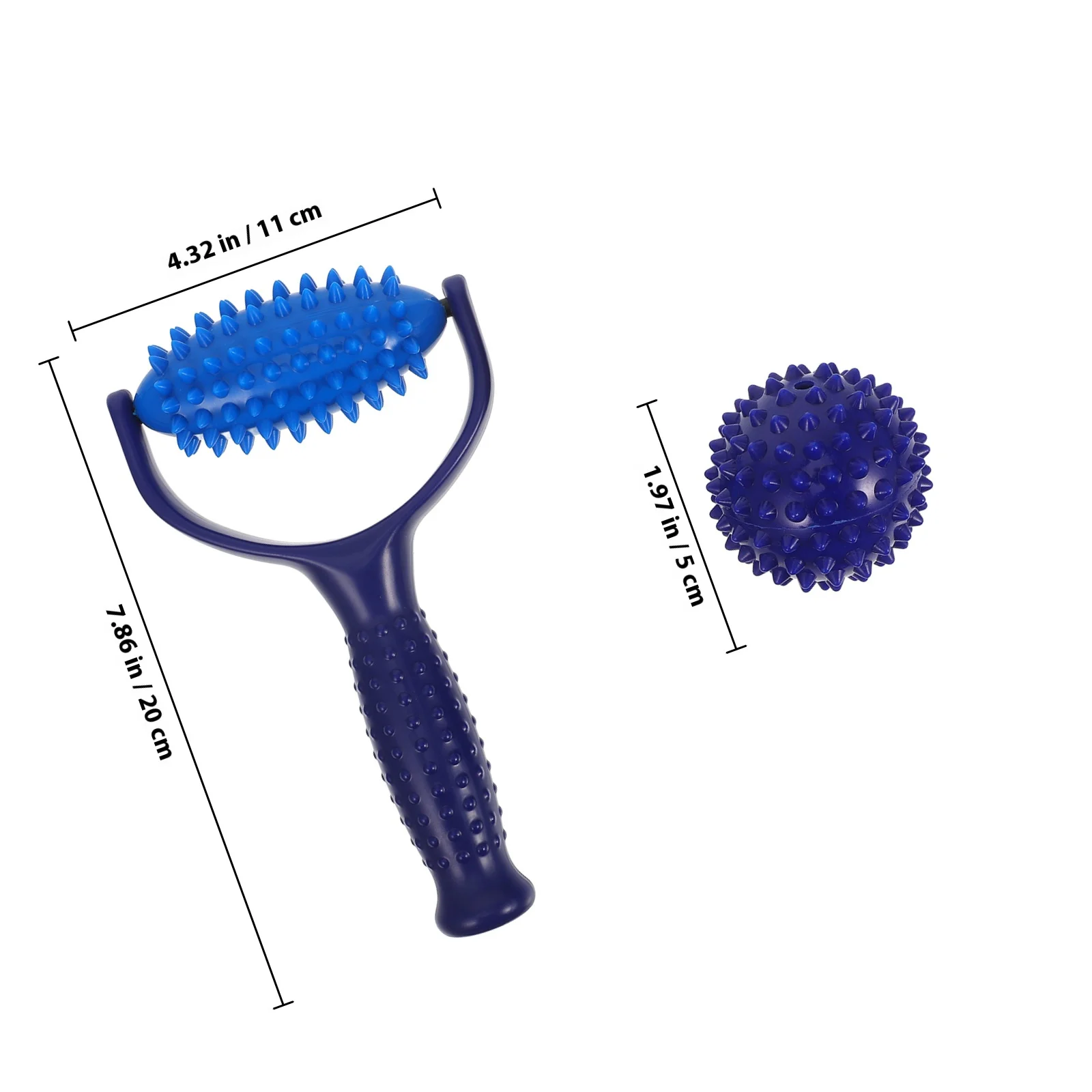 كرة تدليك العضلات شائكة محمولة باليد لكامل الجسم للرقبة والظهر والساقين والقدمين أداة علاج محمولة بنقطة الزناد شائكة