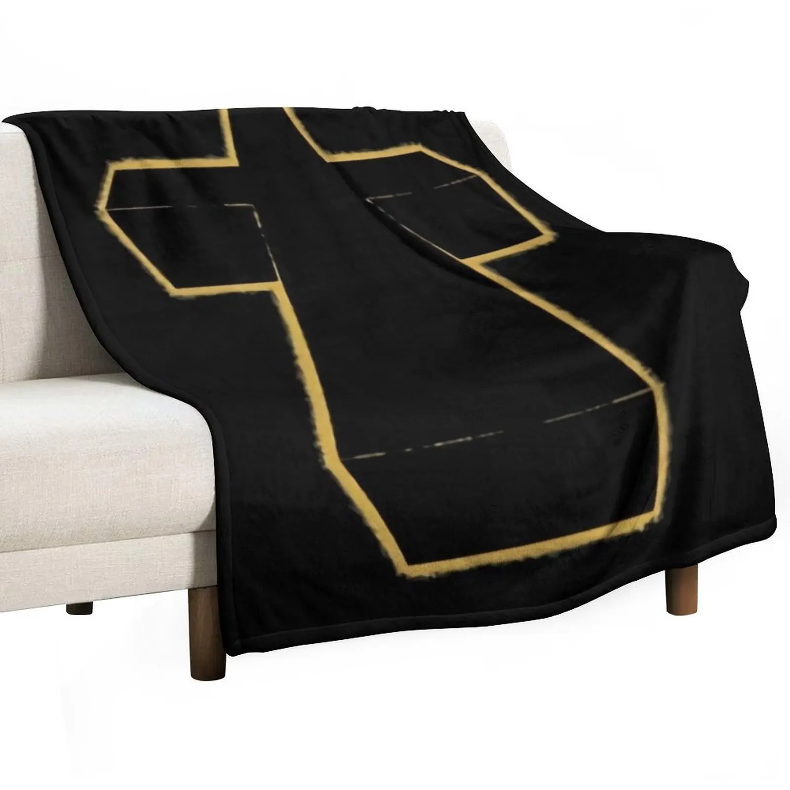 Justice Band Cross Logo Throw Blanket Thin Soft Blanket for Summer Night Sleeping