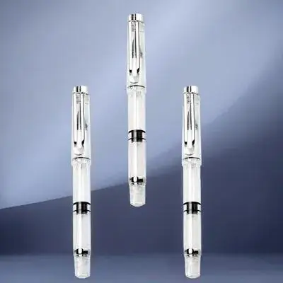 

3pcs Refillable Steel Nib Brush Pens Fountain Style Watercolor Calligraphy Pens Bristle Plastic Portable School