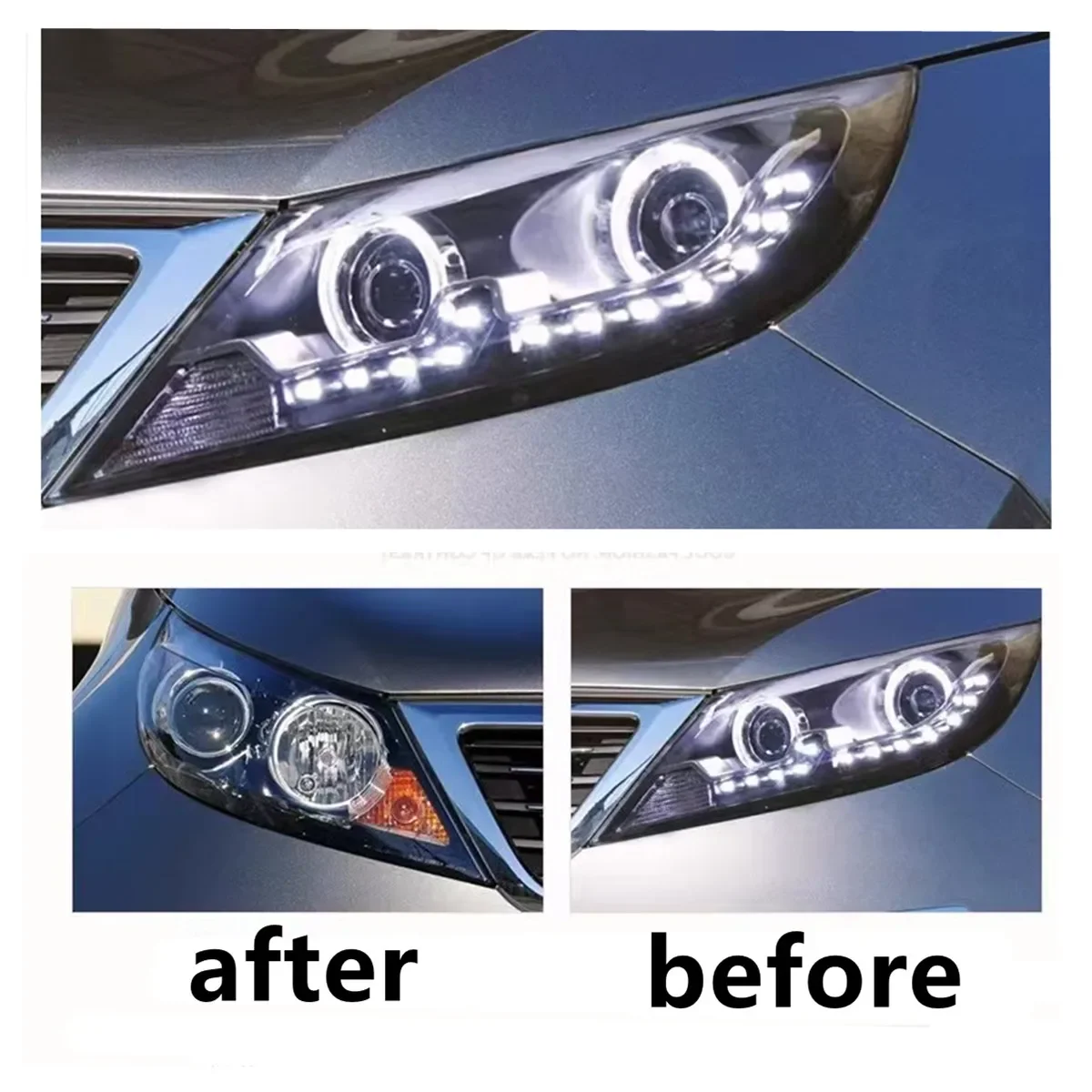 

Pop 2010-2014 Car Front Light For Kia Sportage Upgrade LED Auto Headlight Assembly Dynamic Turn Signal Accessories