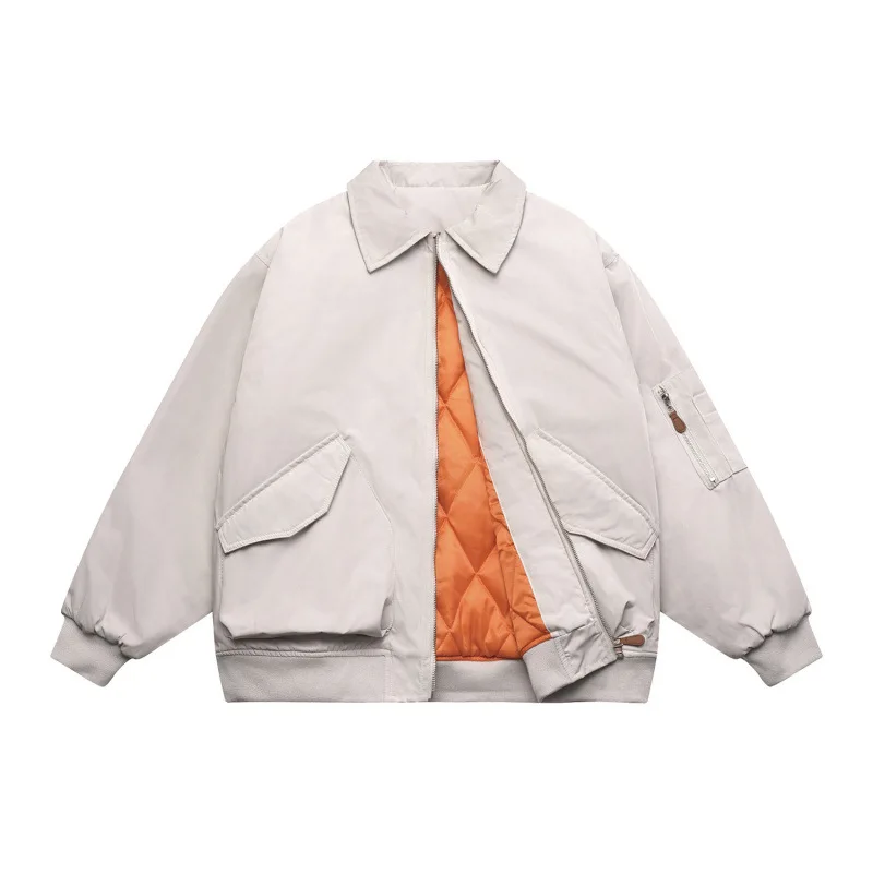 

2025 Winter Trendy Pilot Warm Cotton Padded Jacket - Unisex Loose Fit Thick Casual Outerwear Coats