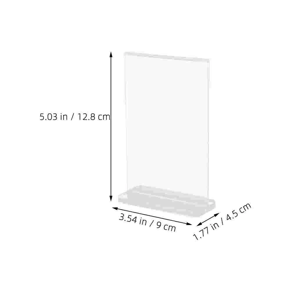 4 Pcs Display Stand Monitor Poster Stands for Sign Holder with Base Laptop Table Acrylic Rack Menu Photo Cube