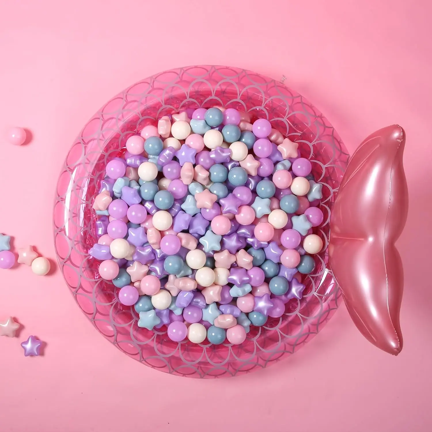200 pièces boules de fosse pour les tout-petits Non toxique anti-écrasement balles de jeu en plastique souple bébé enfants forme tente piscine jouer