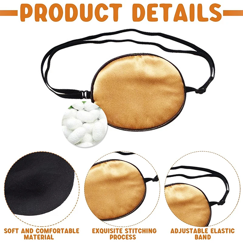 

1 шт., шелковые окклюзионные медицинские ленивые повязки на глаза, амблиопия, неясный астигматизм, тренировочные тени для век, наполненные детские повязки на глаз амблиопия