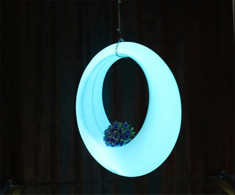 Hot Sale Modern LED Color-Changing Outdoor Swing Chair With Remote Control Waterproof IP65 For Adults-Park & Courtyard Use