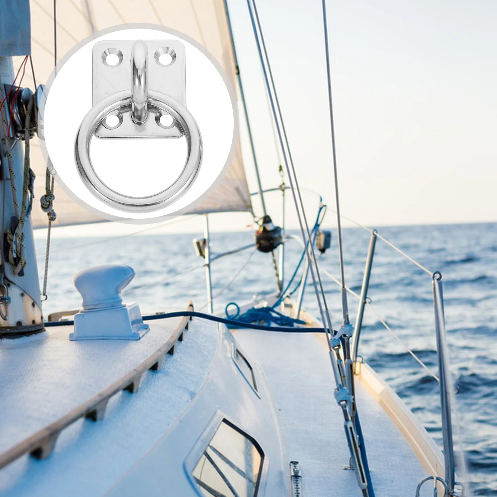 

Stainless Steel Pad Eye Plate Hook Heavy Duty Ceiling Mount Heavy Duty Pad Eye Plate Anchors for Walls Concrete Wall Hooks