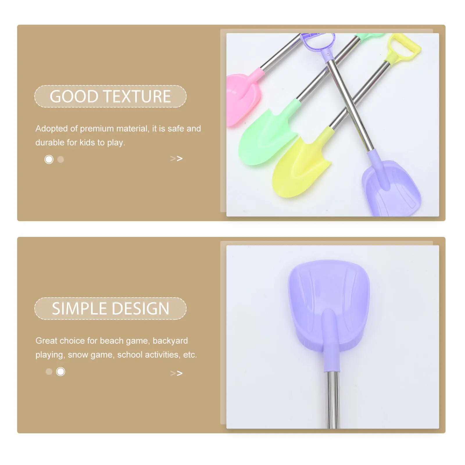 Conjunto de Ferramenta Multifuncional para Crianças, Pá de Neve para Remoção de Inverno, Ideal para Praia, Quintal e Jogos Escolares, Promove Coordenação