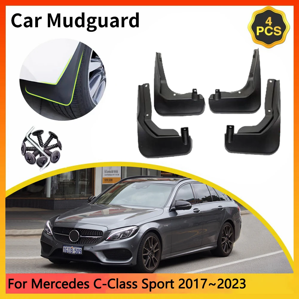 

For Mercedes-Benz C-Class W205 MK4 2017~2023 2018 Car Mudguards Mudflap Mudguard Splash Guards Mud Flaps Fender accessories Auto