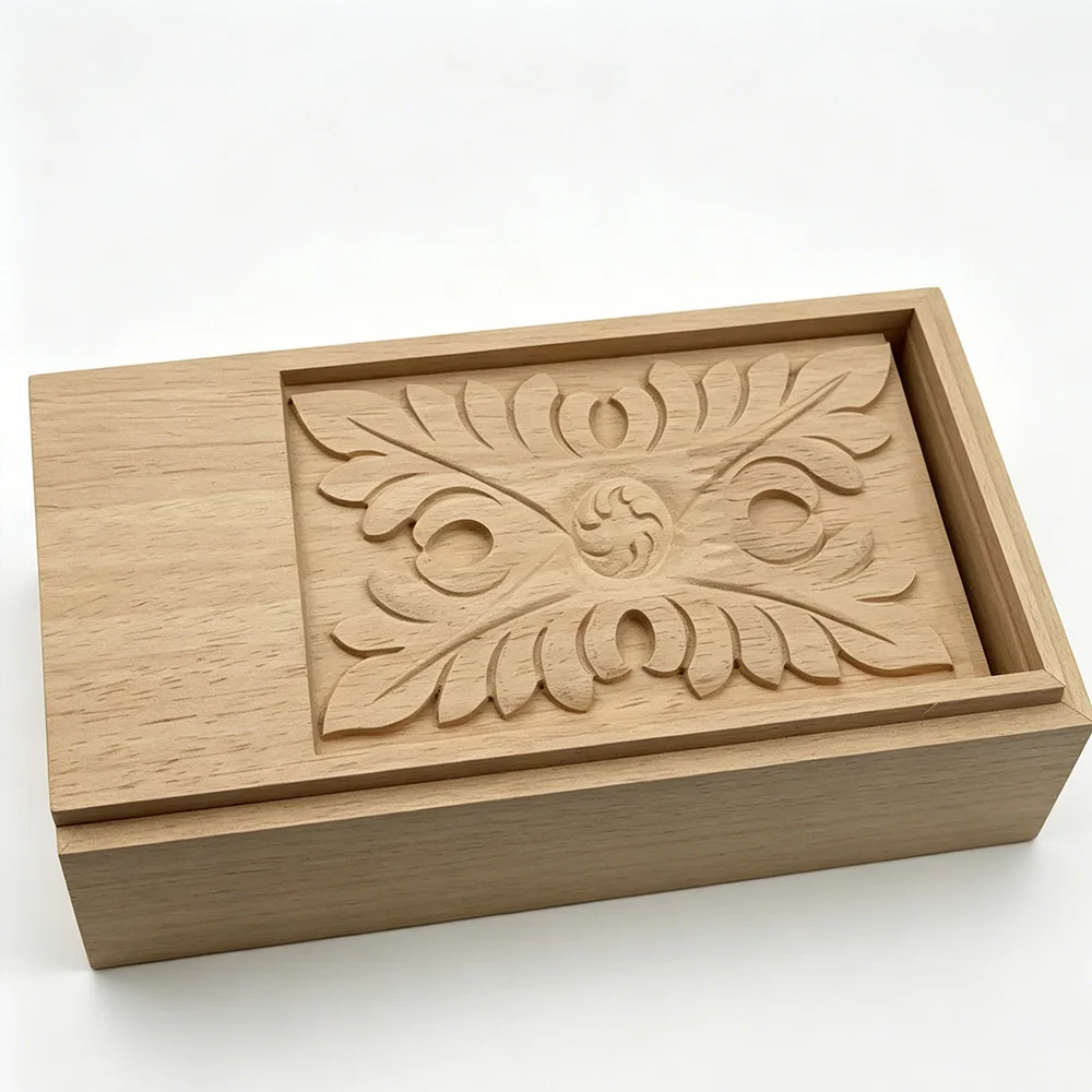 20X8CM Retro Wood Applique Woodcarving European-style Carved Vertical Long Flower Tablet Home Decoration Accessories Ornaments