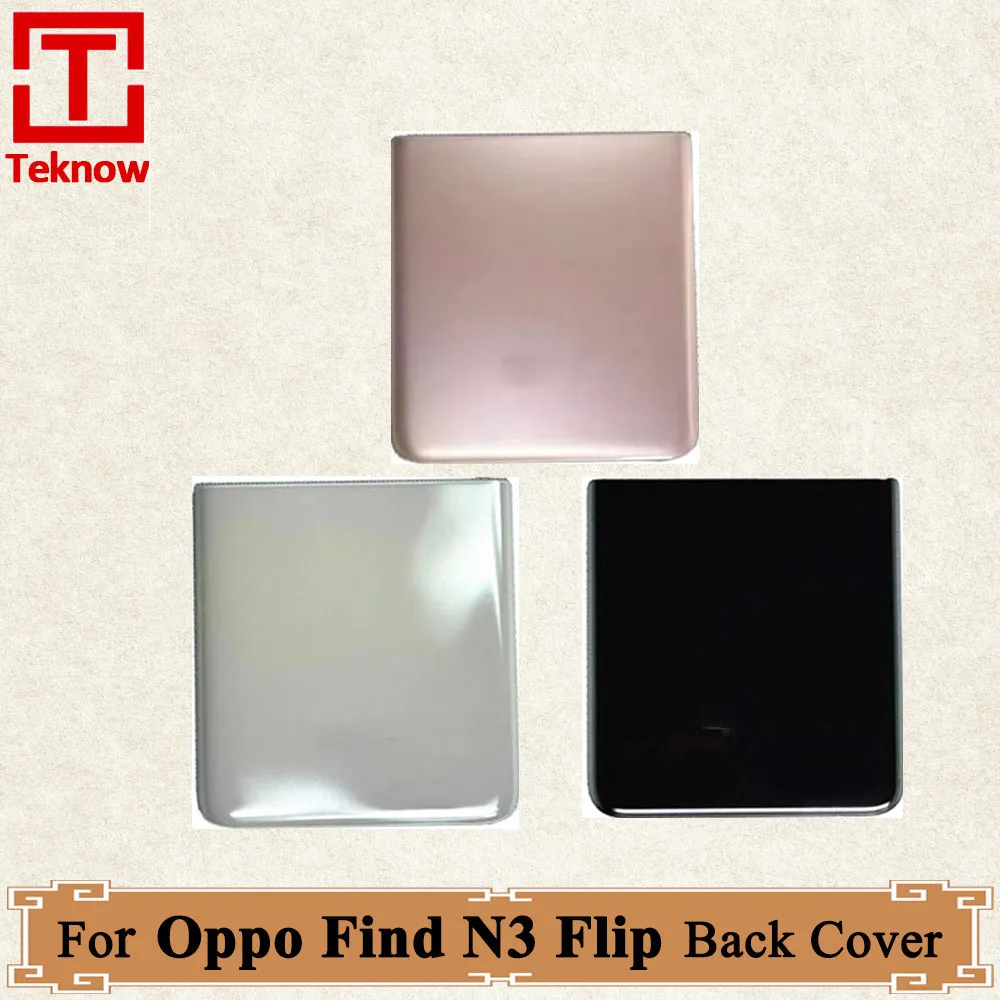 Original Back Cover For Oppo Find N3 Flip Back Battery Cover PHT110 CPH2519 Housing Door Rear Case Replacement Parts