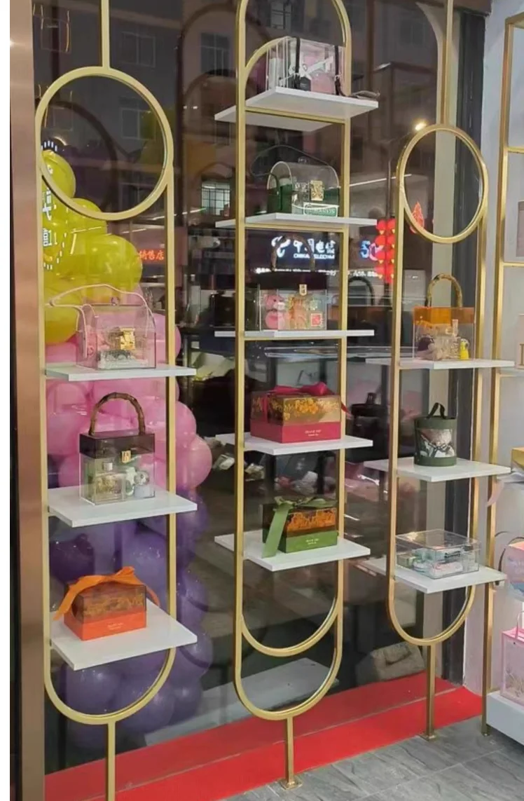 

Cake window decoration display rack Floor style shoe store bag gift sample shelf display rack