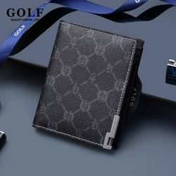 Men Short Leather Wallet Black Business Wallets Man Letter Printed Simple Bank Card Holder Money Clip Lightweight Luxury Durable