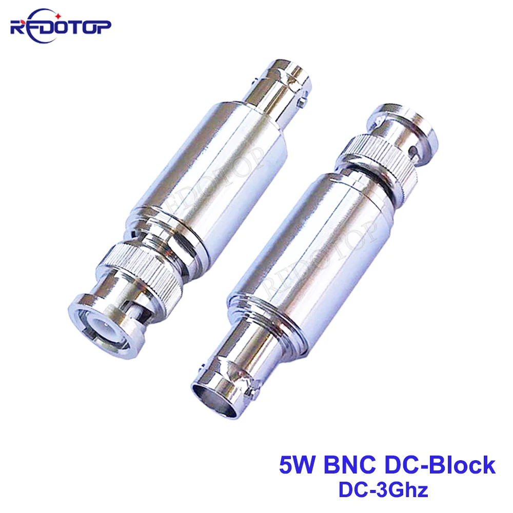 1Pcs 5W DC-Block BNC Male Plug to BNC Female Jack DC-3.0GHz RF Coaxial Block SWR≤1.2 DC blocker Connector 50ohm