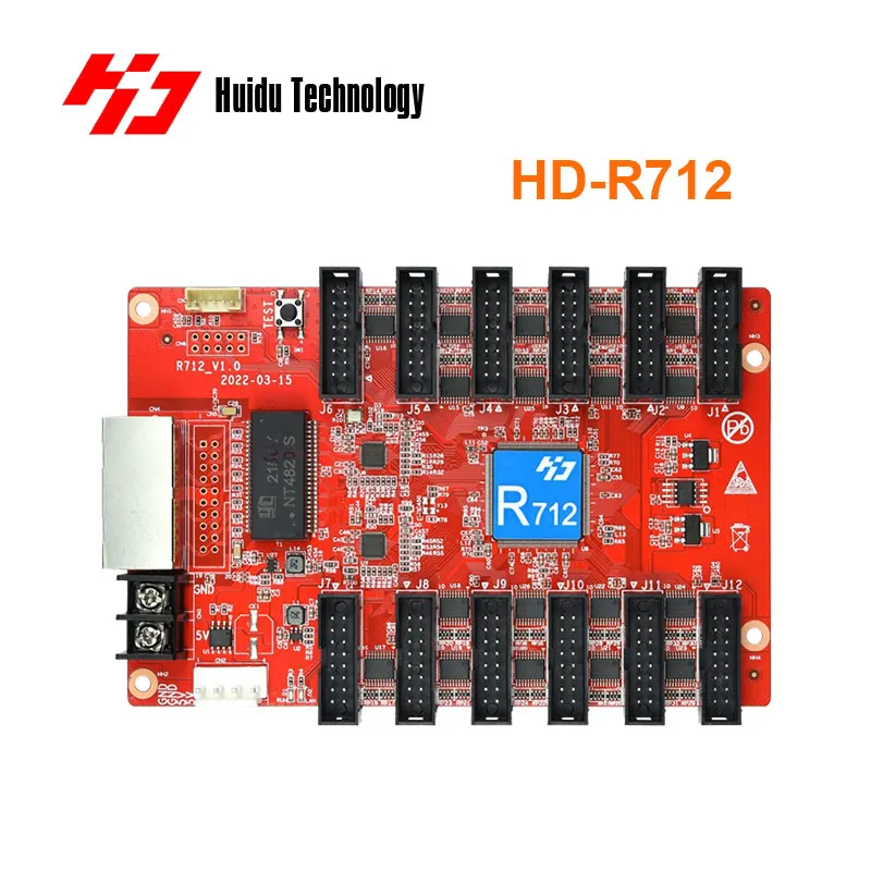 Kartu Penerima LED HD Huidu R708 R712 R716 R732 R500S Digunakan untuk Layar LED dengan Piksel Halus