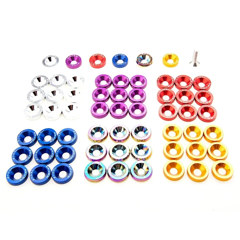 10-30PCS M6 JDM Screw License Plate Bolts Auto Accessories Car Modified Hex Fasteners Fender Washer Bumper