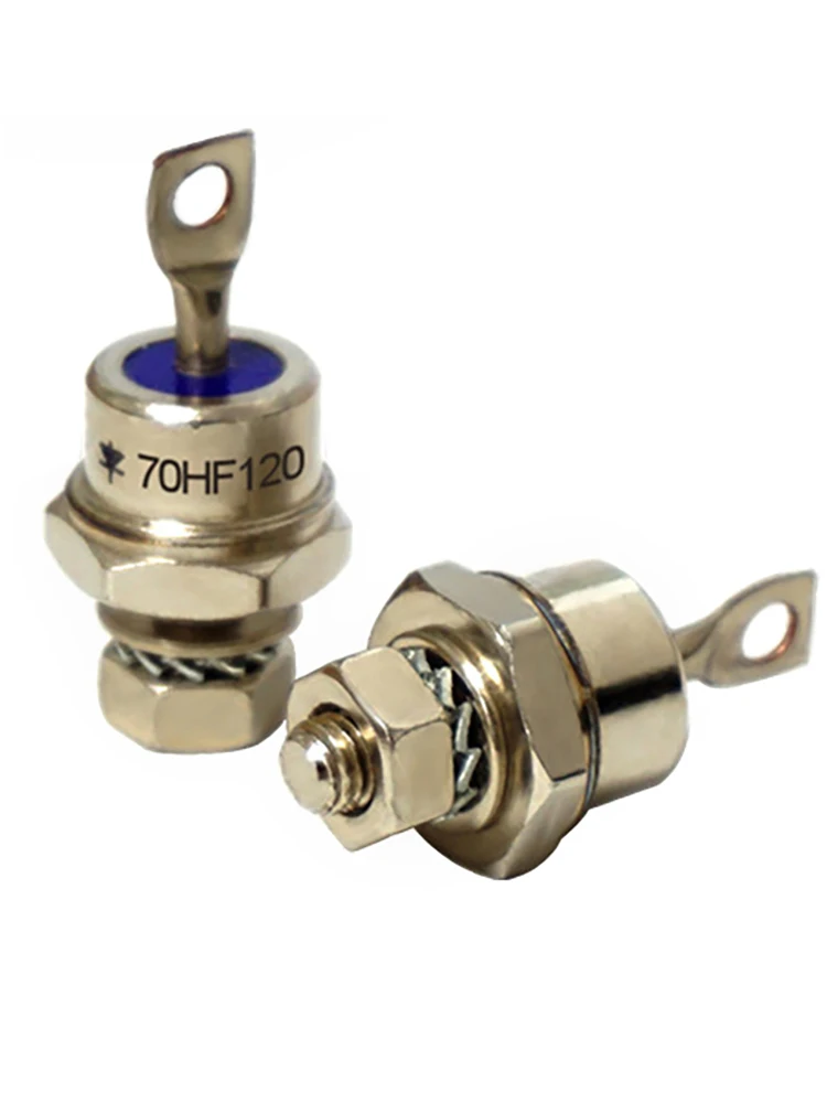 

70HF120 Spiral Rectifier Diode 1200V 70A 70HFR120 Blocking Chassis Stud Mounting Replacement for Battery