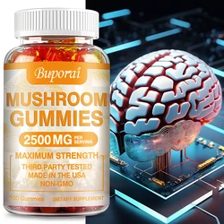 Mushroom Gummies - Brain Memory Booster Focus & Mood Health Relieve Stress Relax Your Body