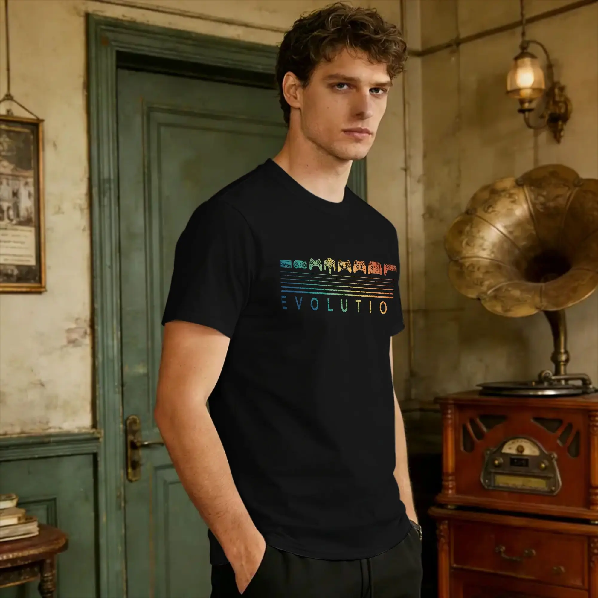 Funny Old Gamer Gaming Retro 80s 90s Video Game Controller T-Shirt Men  Street Style T-Shirts Beach O-Neck Hippie Tee Shirt