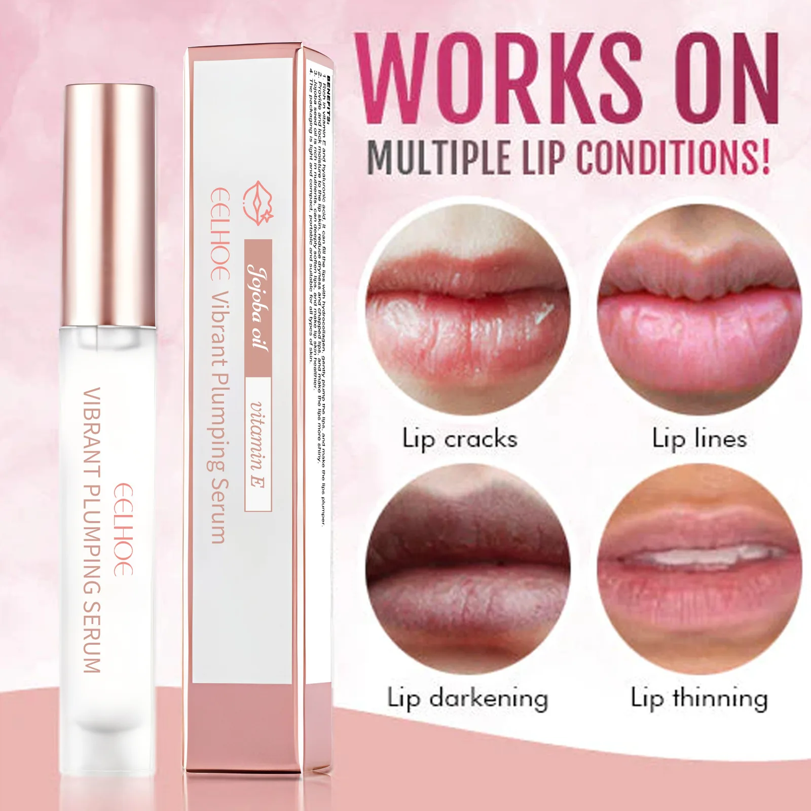 Lip Plump Serum Long Lasting Moisturizing Reduce Dry Lines Peelings Removal Chapped Treatment Promote Luster Lips Care Essence