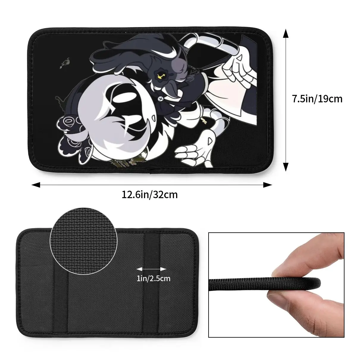 Lizzy Sarah Murder Drones Car Armrest Cover Mat Uzi Doorman Center Console Protective Cushion Pad Auto Accessories Interior