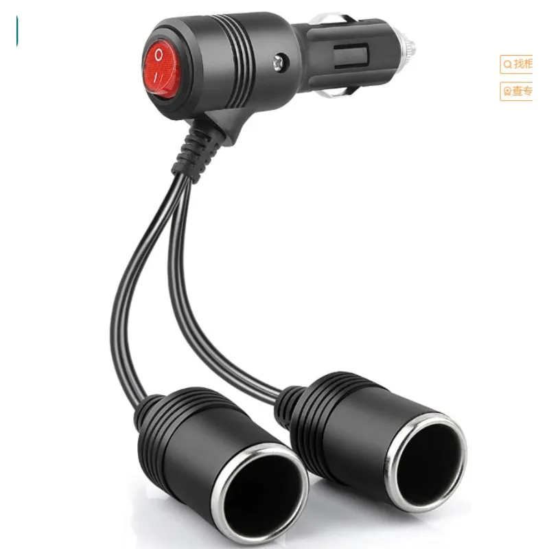 سيارة ولاعة السجائر 12-24 فولت الفاصل محول 1 ذكر إلى 2 أنثى مآخذ Y الفاصل مع تشغيل إيقاف التبديل 20 سنتيمتر العالمي جديد 2025 #3