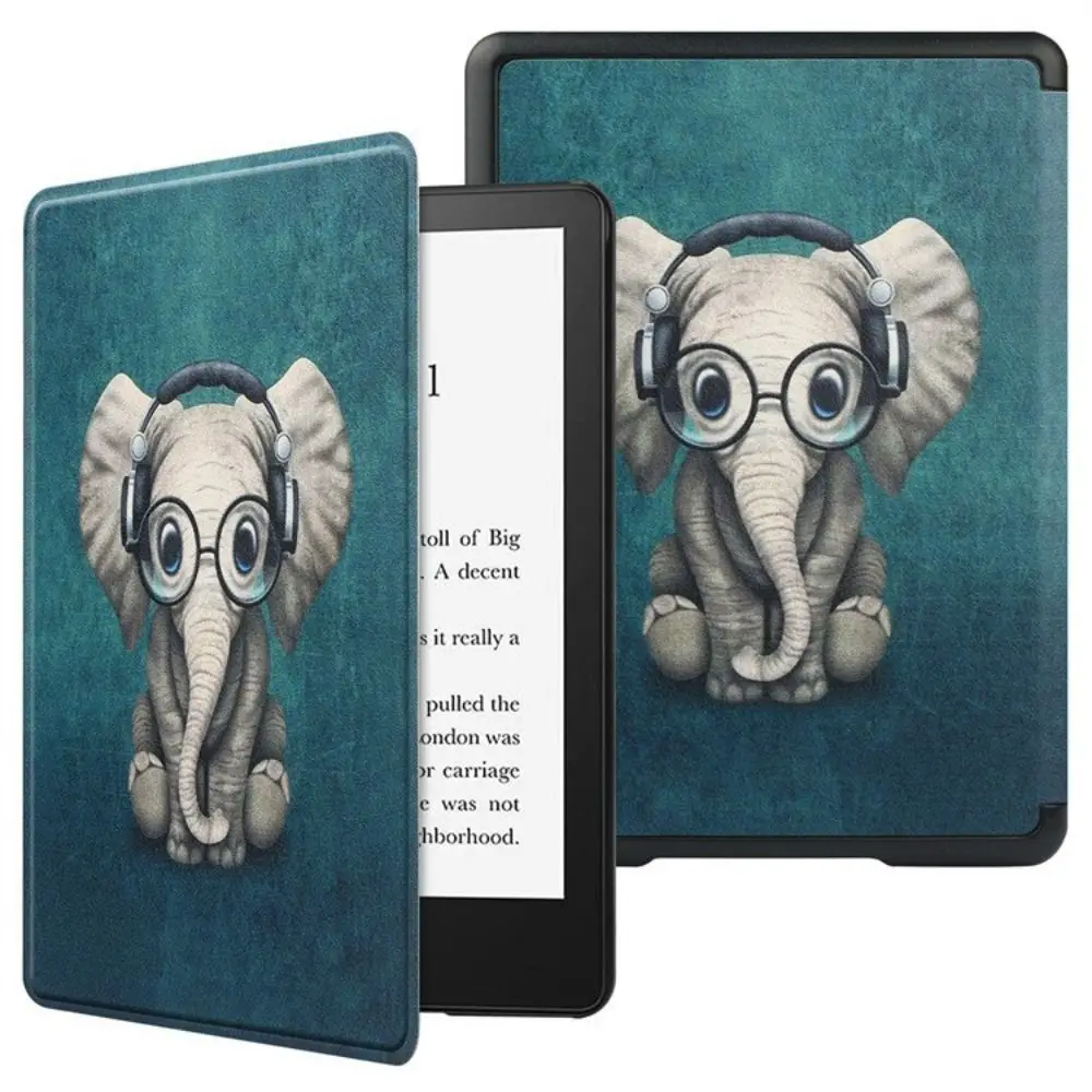 Auto Sleep/Wake 6 inch e-Reader Case Shockproof PU Leather Protective Shell Soft Ultra Slim Funda for KoBo Clara HD 2018