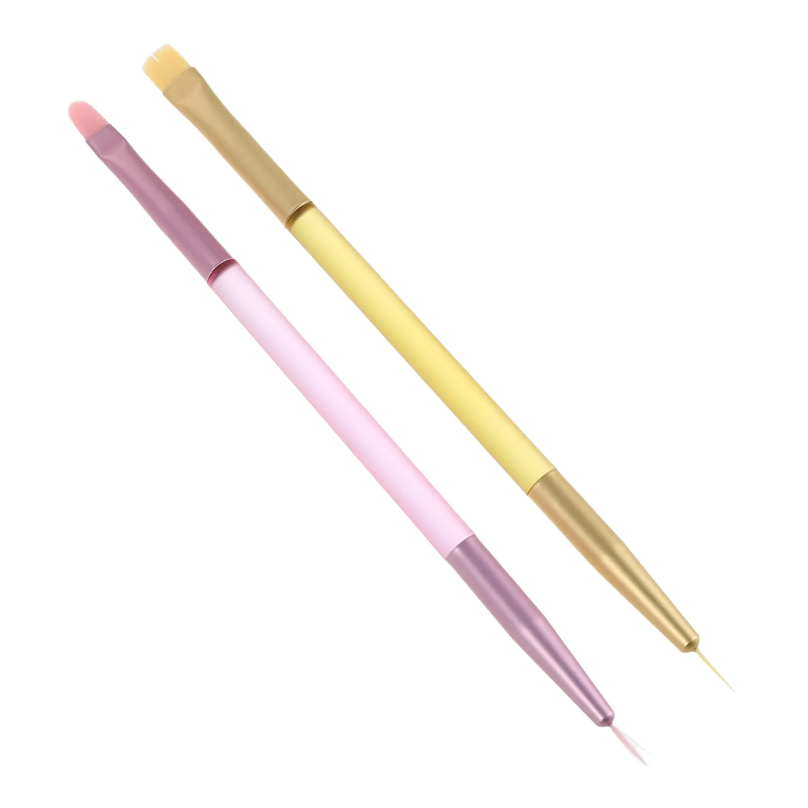 

4Pcs Nail Brush Double Ended Builder Gel Oval Tip Professional French Manicure Art Tool Salon Home Nail Art Brush Set