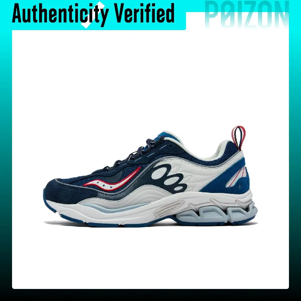 Saucony x Expensive Taste GRID FUSION Casual City Commuting Running Shoes Unisex Navy Blue S79092-4