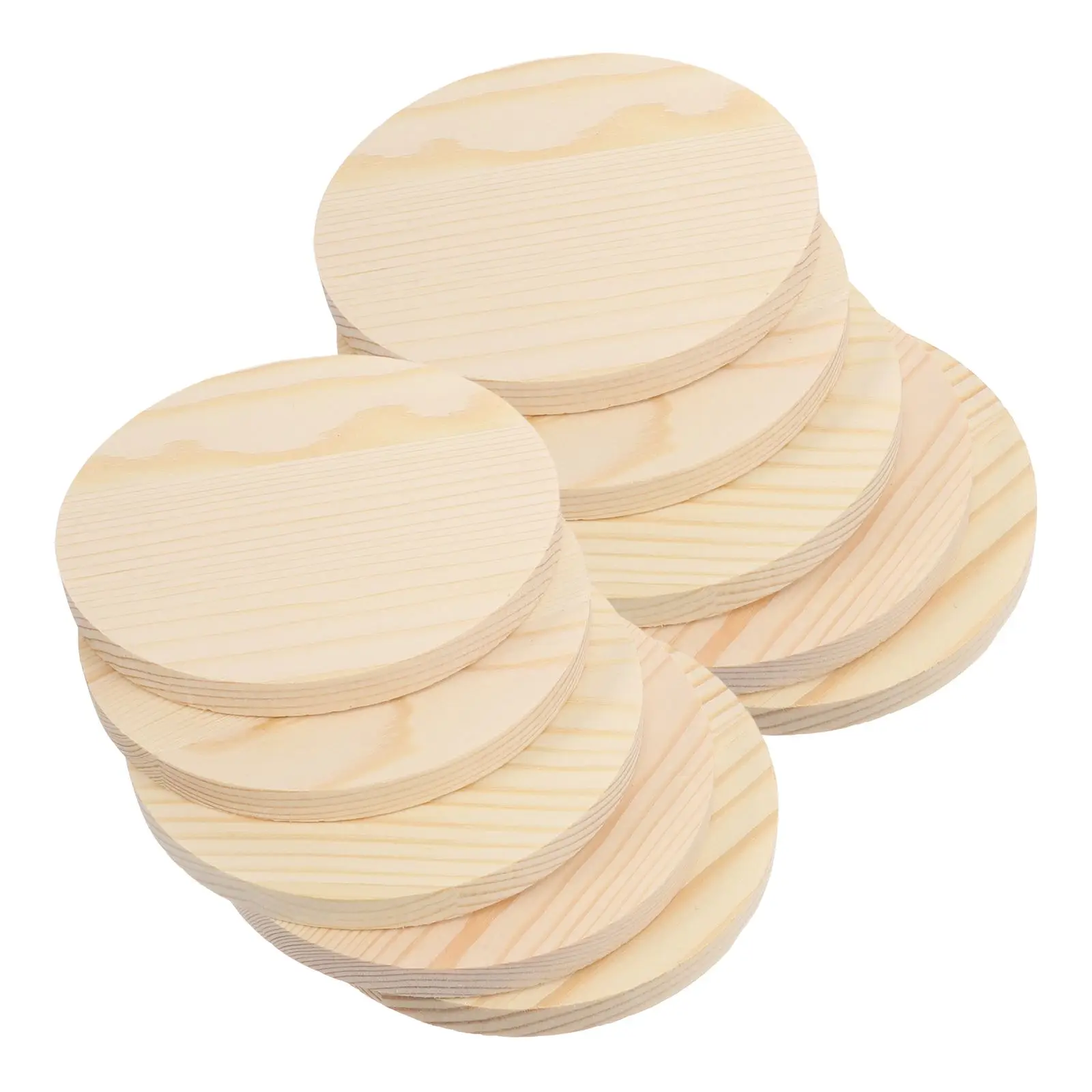 

10pcs Wood Slices Natural Unpainted Wooden Chips DIY Projects Hand Painting Coasters Photo Props Christmas naments Holiday