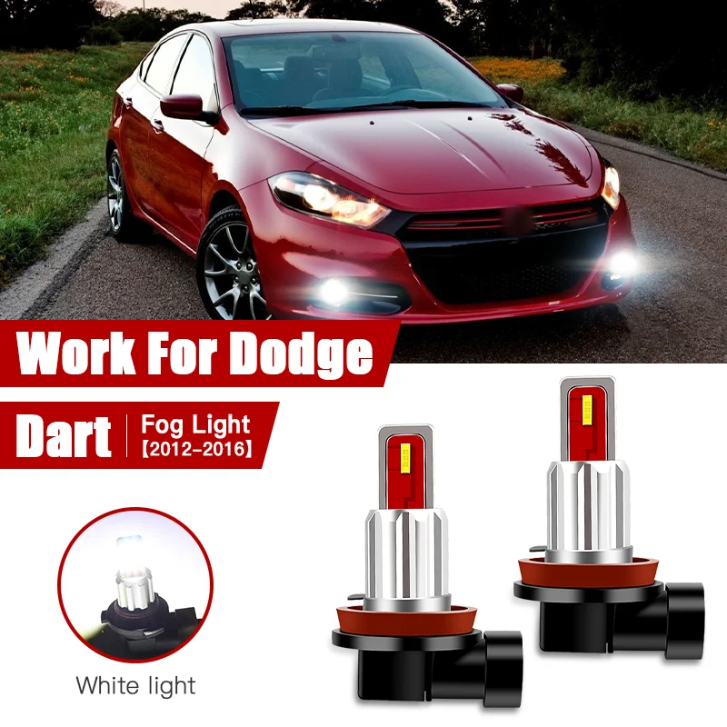 

2pcs Led Car Fog Lamp for Dodge Dart 2012 2013 2014 2015 2016 H11/H8 Front Fog Light Bulb Car Accessories Canbus 12V/35W