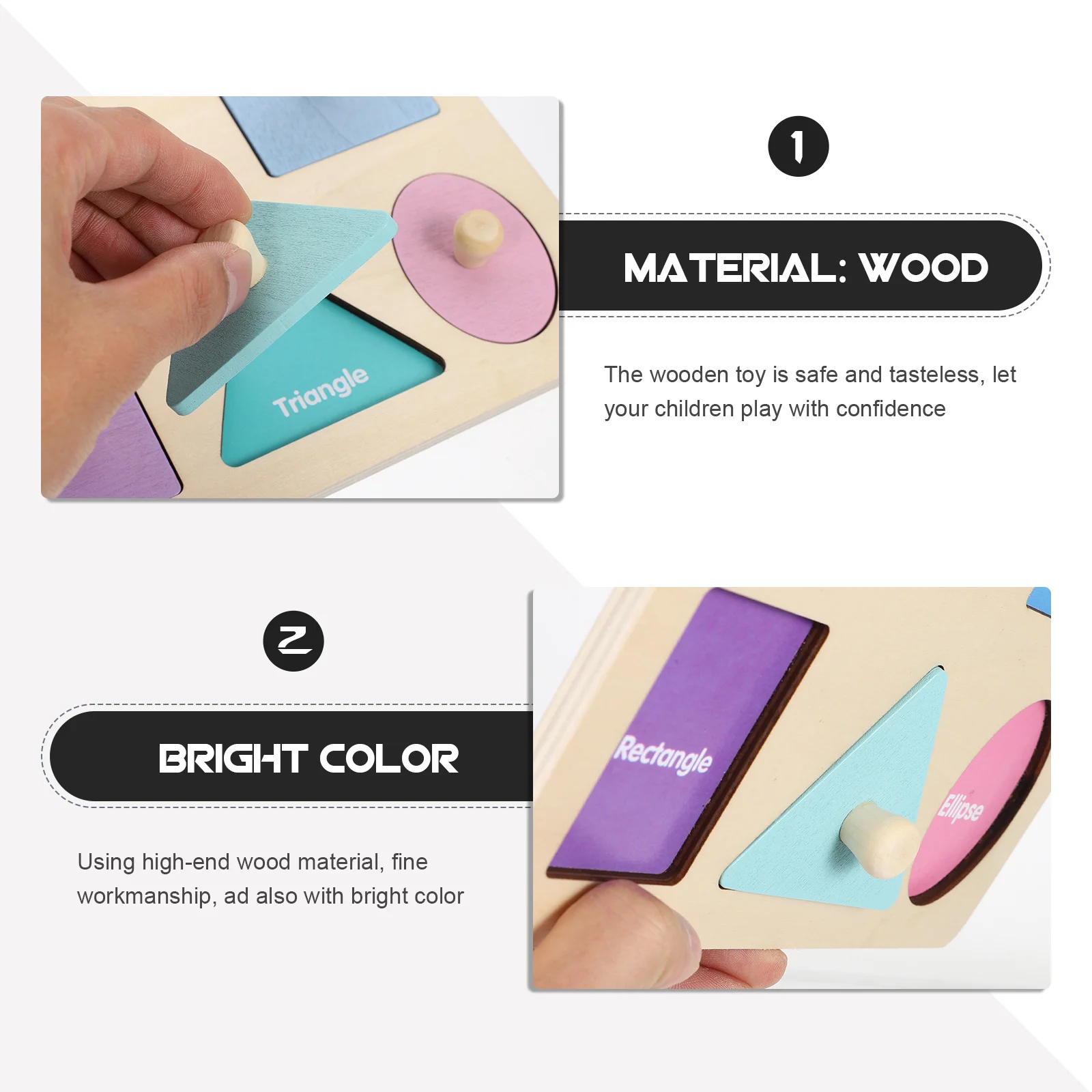 1Set Form Peg Puzzle Bord Farbige Formen Holz Lernen Spielzeug Frühen Kind Bildung Gehirn Logik Entwicklung Passenden