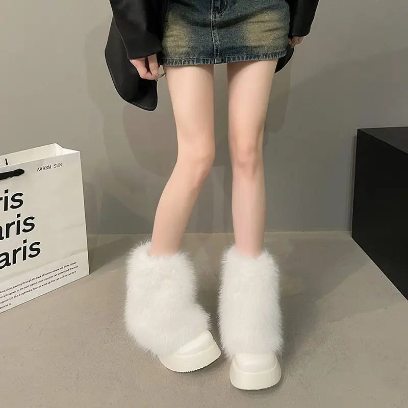 White Furry Boots W… - image