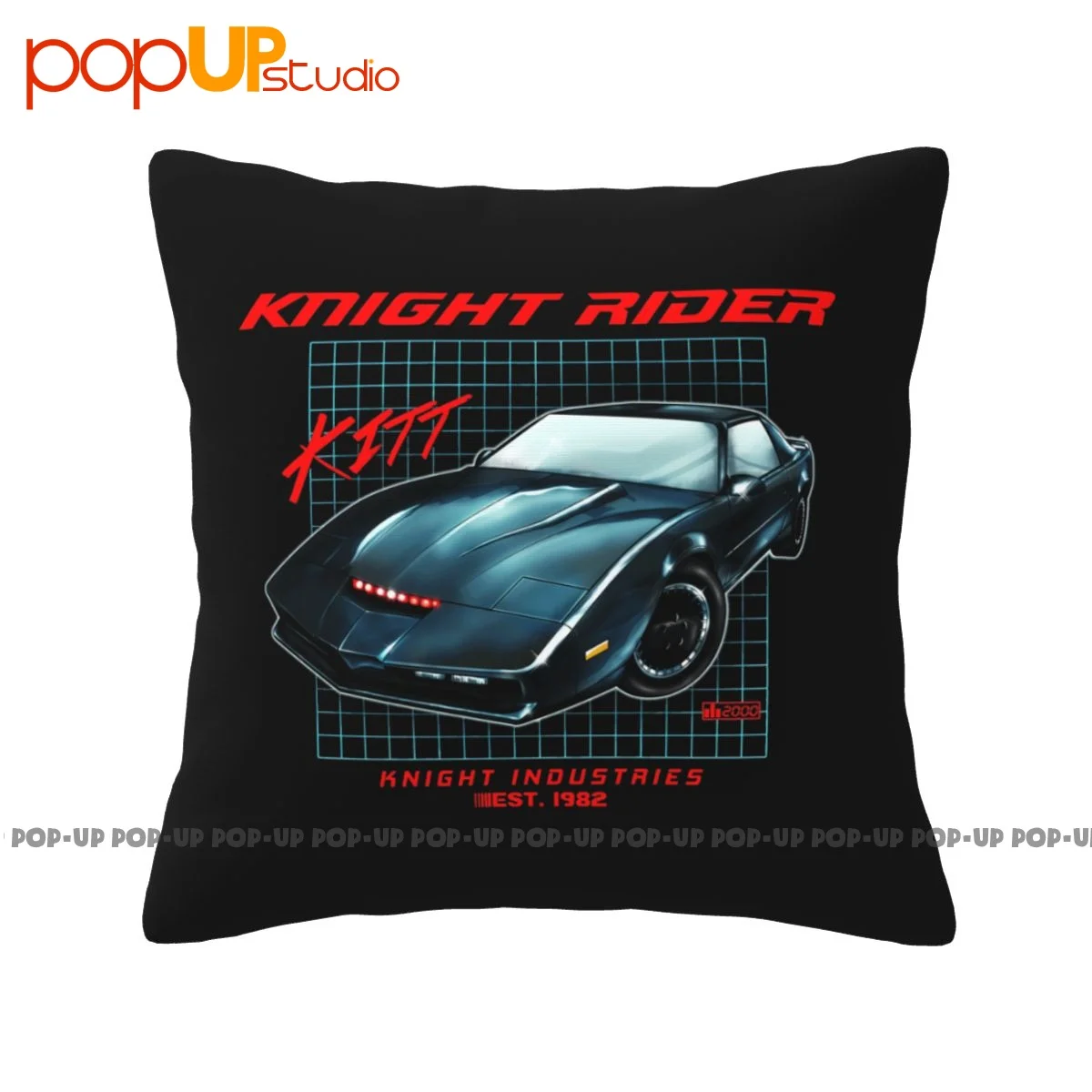 Warm Knight Rider 1982 David Hasselhoff Knight Industries Kitt Firebird Car Pillowcase Throw Pillow Cover For Sofa