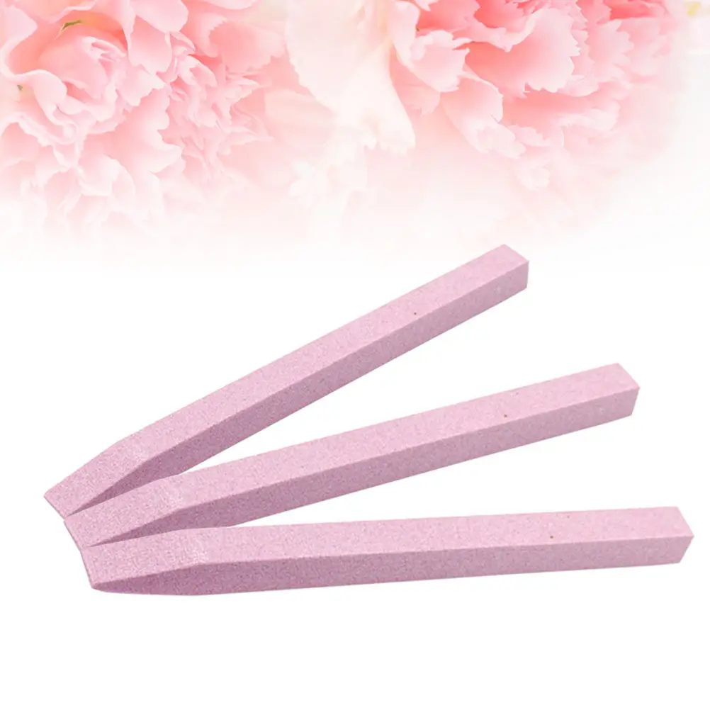 Quartz Cuticle Pusher Nail Grinder Polisher 3 Piece Set for Dead Skin Removal Manicure Nail Care Tools