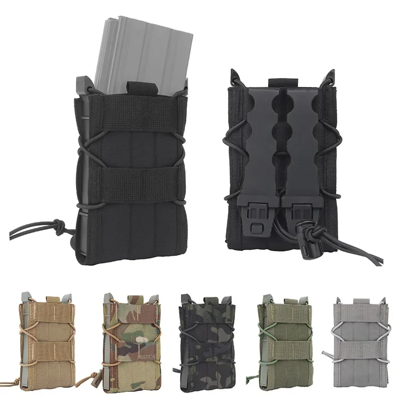 

Тактический подсумок для журналов 5,56/9 мм, сумка Molle для AK AR15 M4, быстрый кемпинг, туризм, переноска для журналов, кобура для охоты