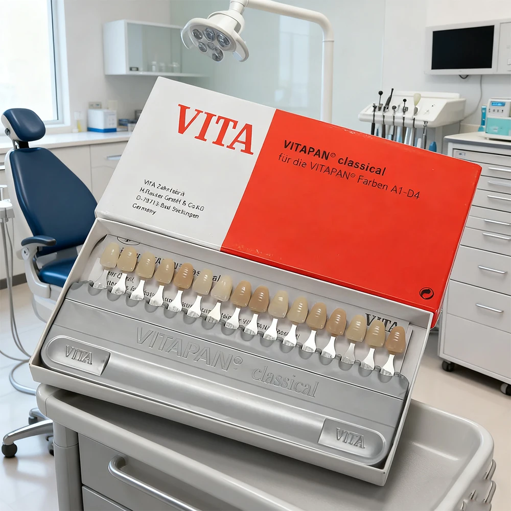 

VITA Pan Classical Dental Equipment Teeth Whitening Porcelain 16 Colors Guide Colorimetric Plate Model for Tooth Aesthetics