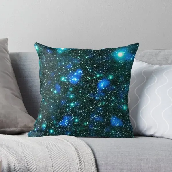 Dark Matter Blue Teal  Printing Throw Pillow Cover Wedding Decor Case Soft Home Square Throw Pillows not include One Side