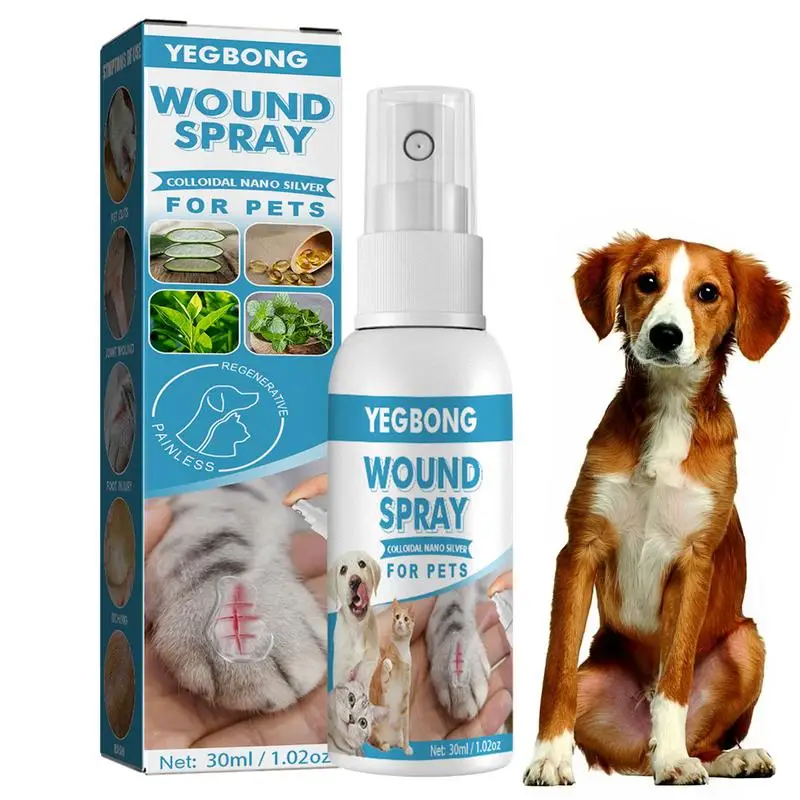 Spray Ulcère de Peau de Chien à Usage Externe, Produits de Soins de Santé pour Animaux de Compagnie, Ingrédients Doux, Fournitures de Livres Sensibles, 30ml