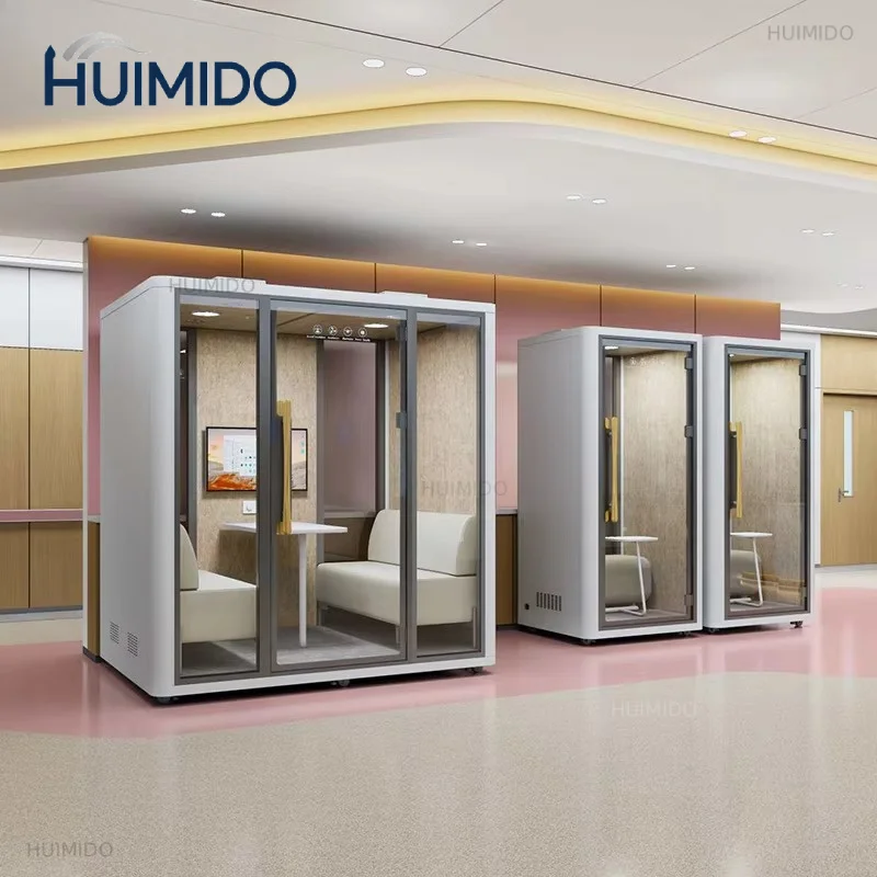 Acoustic Soundproof Office Pods Prefabricated Private Telephone Booths External Soundproof Home Office With Storage Function