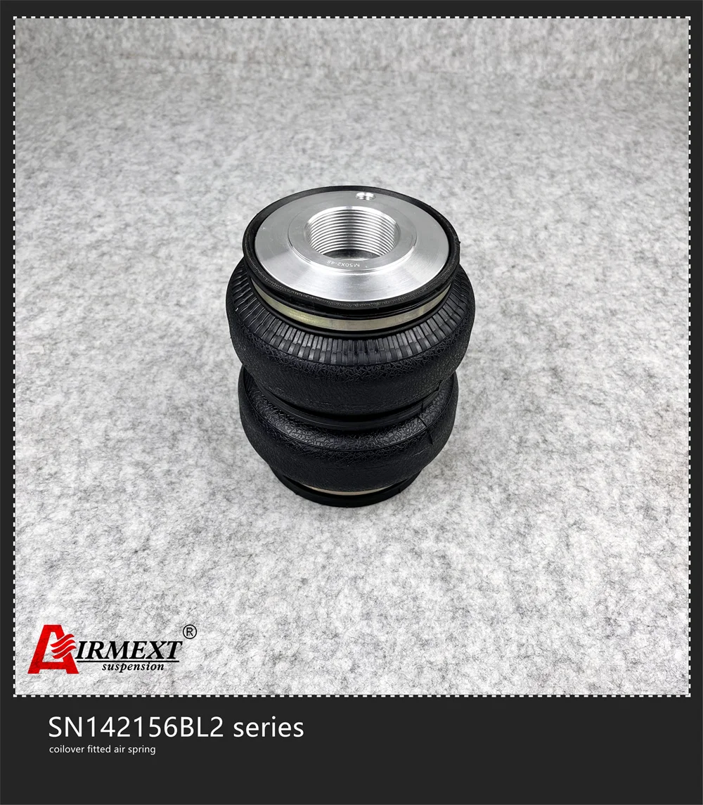 SN142156BL2-DT1-S/AIRLIFT5814 Fit D2 coilover (Thread M50*2)Air suspension Double convolute rubber airspring/airbag