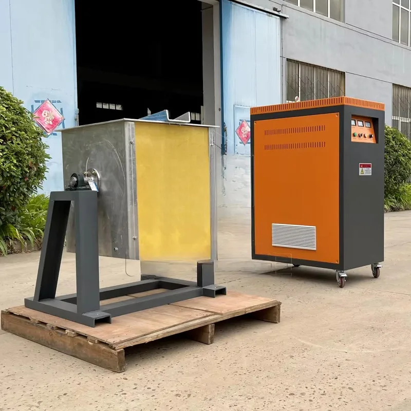 2025 nouveau petit Hine 50 100 Kg four de fonderie par Induction d'acier de fer de porc de fonte