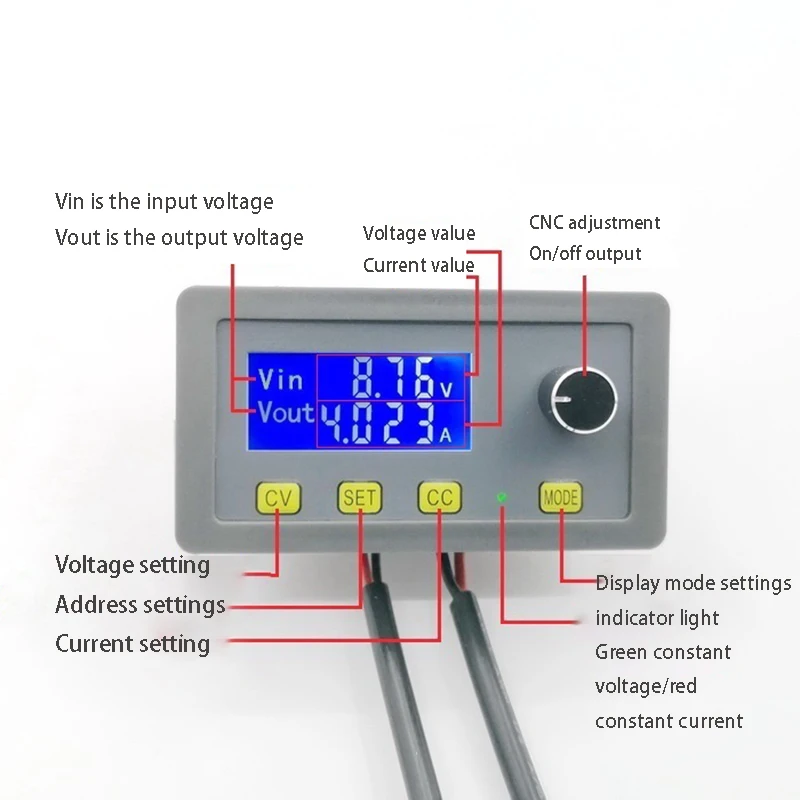 DC 조절 가능한 스텝 다운 CNC 전원 모듈, 일정한 전압 및 일정한 측정 마이크로 앰프, Modbus 지원, 5A