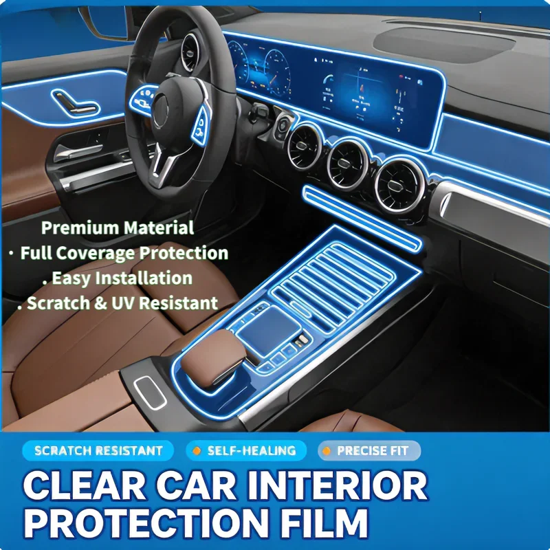 For Mercedes-Benz GLB interior protection film; screen protector; gear shifter and air conditioning control protection film
