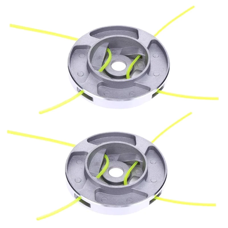 

2X Alloy Head Metal Trimmer Head ,Brush Cutter Replacement Parts Bump Feed Head For Brush Cutter Grass Trimmer