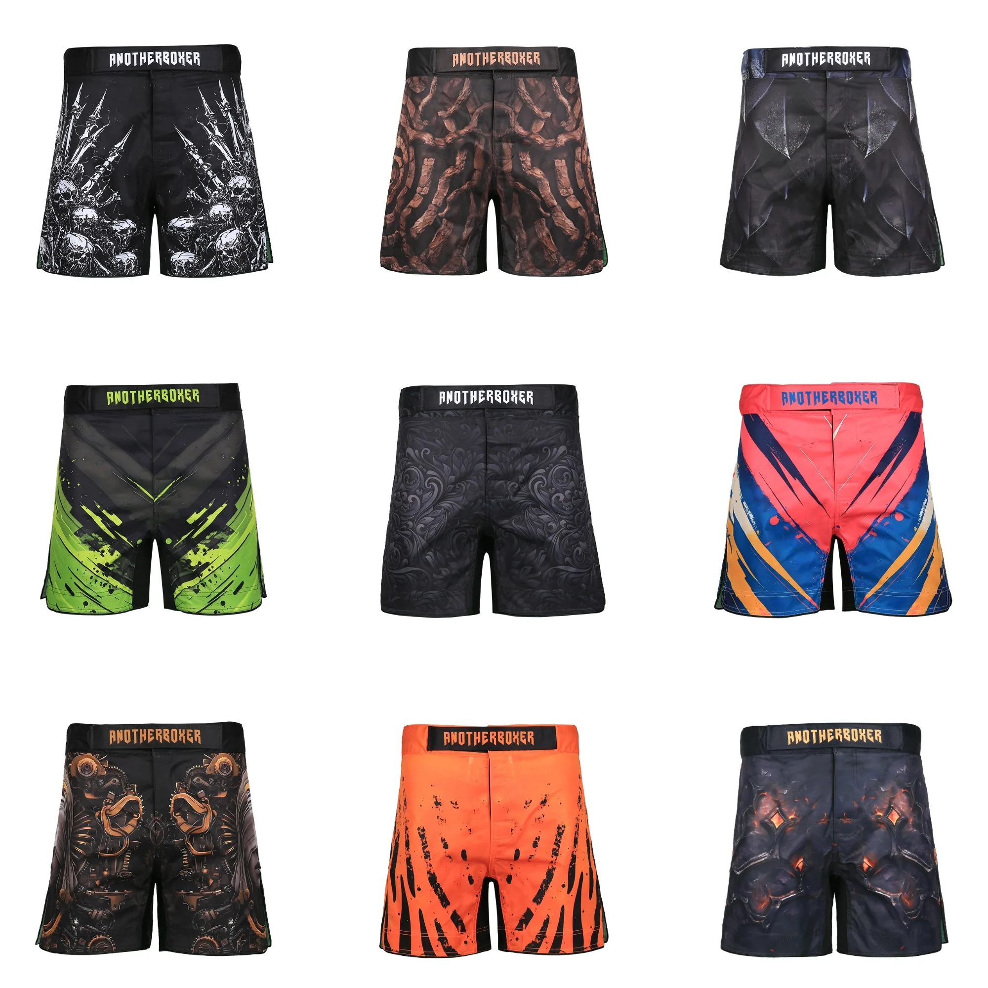 Grafische MMA-Kampfshorts für Männer, Frauen und Jugendliche, Langlebige Muay Thai Boxshorts für BJJ Grappling Kickboxen Training und Wettkampf