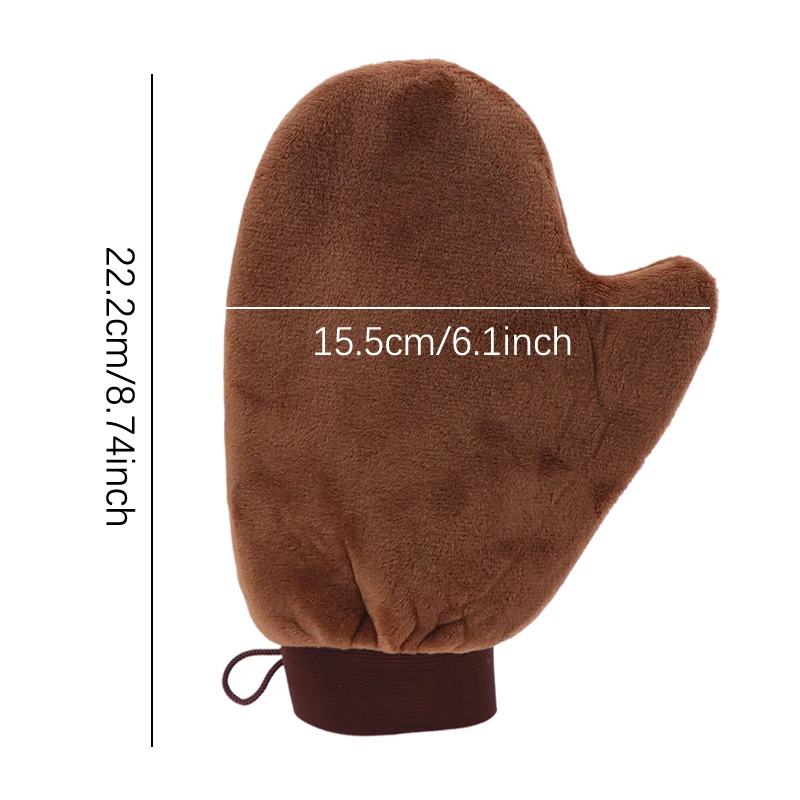 1Pc Body Lotion Glove Self-Tanning Mitt Double-Sided Prevents Sticky Hands Applicator Quick Dry Flocking Glove Makeup Applicator