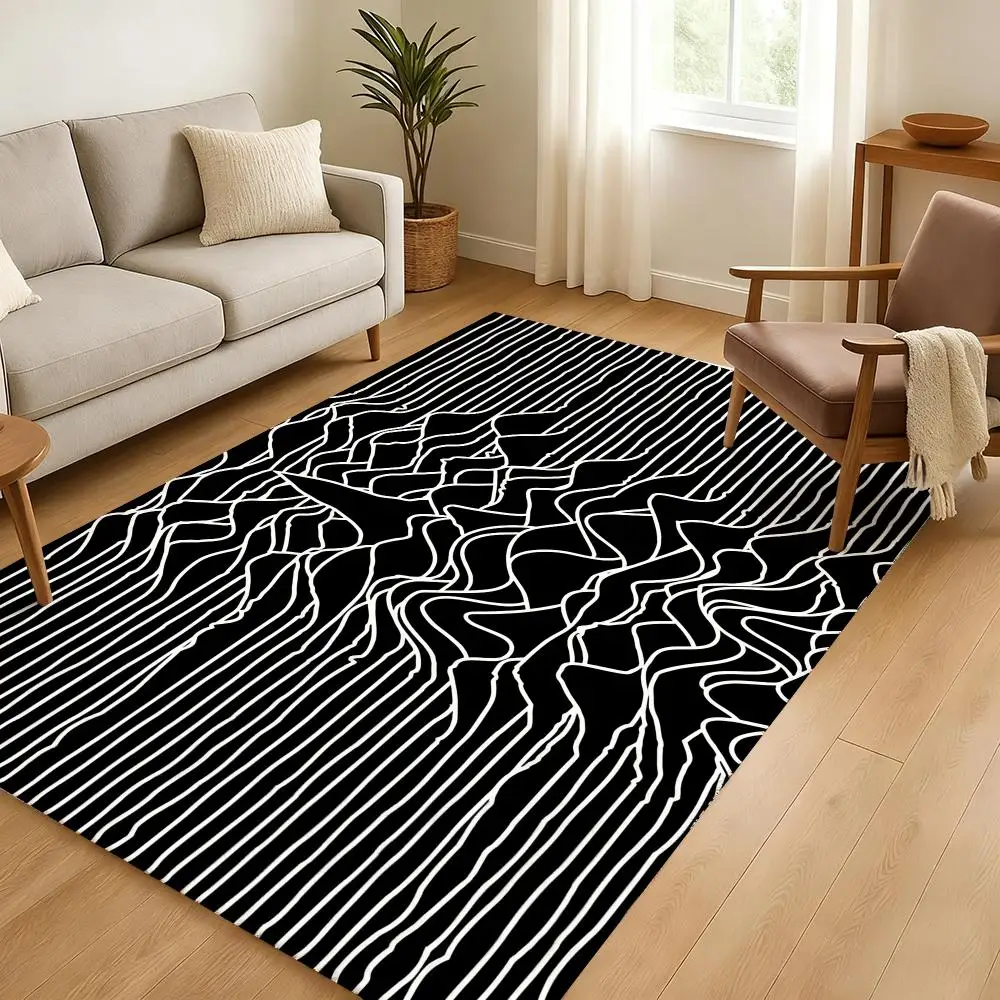 Joy D-Division Floor Mat Soft Thickened Absorbent Non-Slip Bedroom Living Room Door Mat Home Decor Flannel Rugs