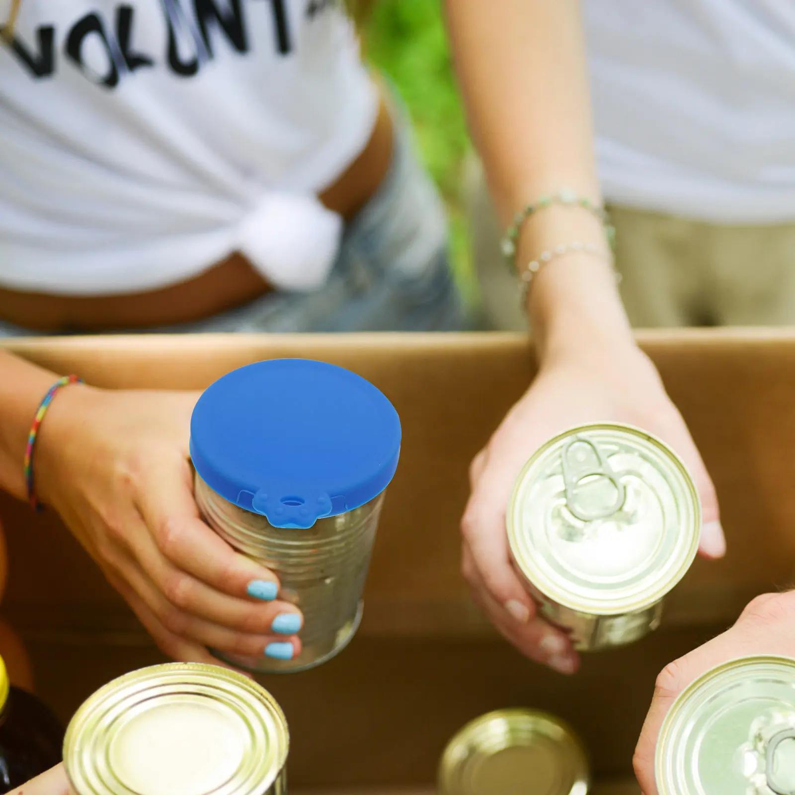 Silicone Can Lids Tight Fit Stretch Lid for Jars Wide Mouth Regular Mouth Soda Cans Cat Food Tins Drink Cups Picnic Travel